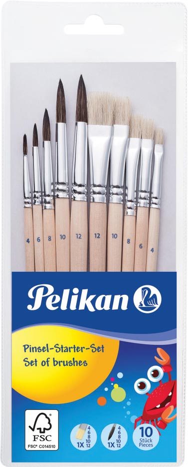 Pelikan penselenset , blister van 10 stuks