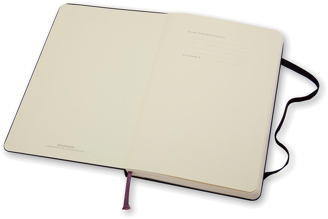 Moleskine notitieboek, ft 9 x 14 cm, effen, harde cover, 192 bladzijden, zwart-3