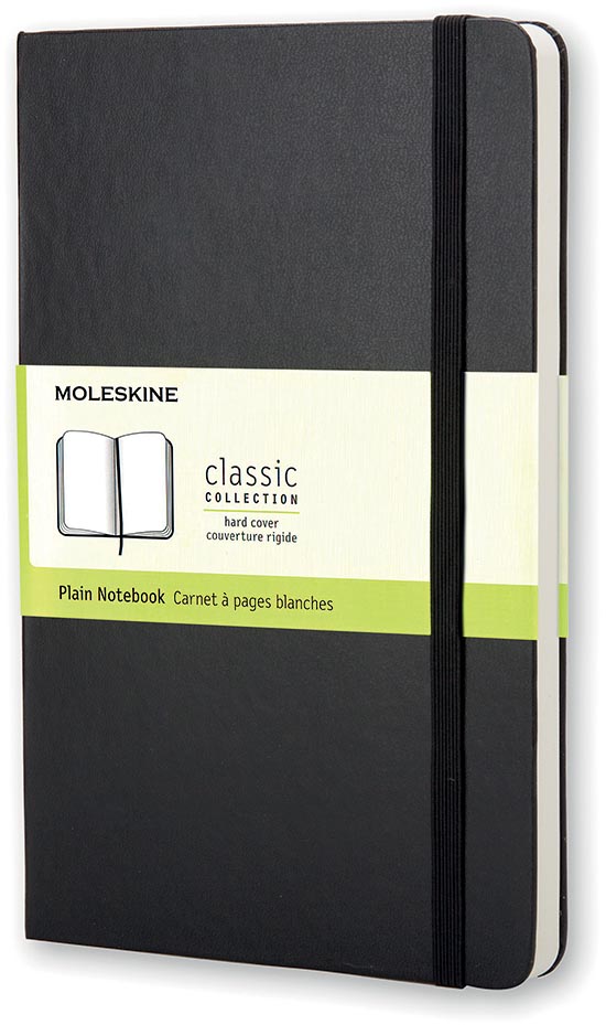 Moleskine notitieboek, ft 9 x 14 cm, effen, harde cover, 192 bladzijden, zwart afbeelding