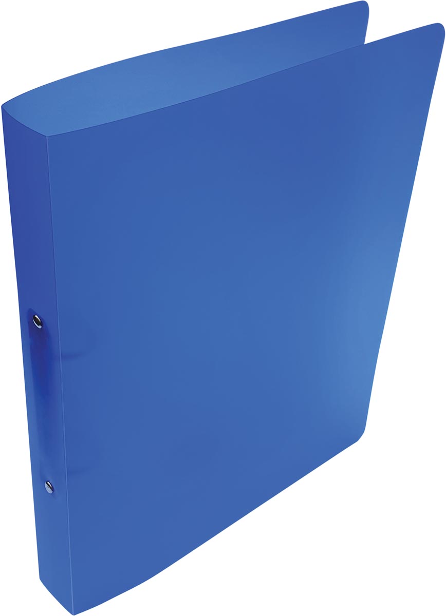 Alpha ringmap, voor ft A4, uit PP, 2 ringen van 25 mm, transparant blauw afbeelding