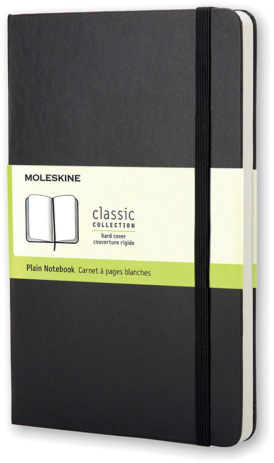 Moleskine notitieboek, ft 13 x 21 cm, effen, harde cover, 240 bladzijden, zwart afbeelding