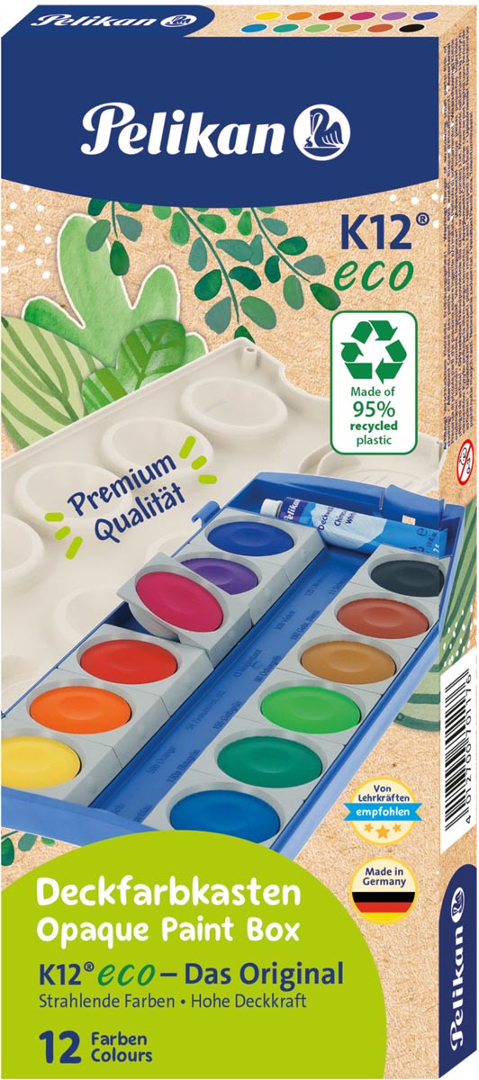 Pelikan verfdoos 735/K12 Eco, 12 napjes Pelikan verfdoos 735/K12 Eco, 12 napjes