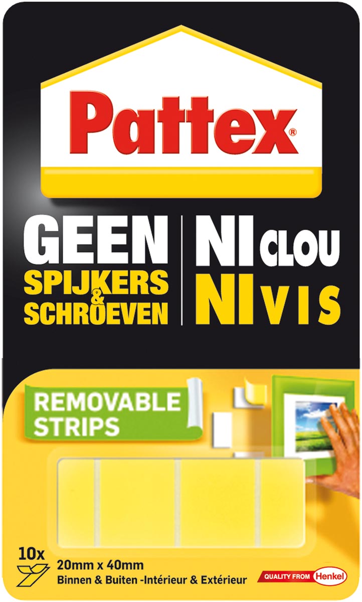Pattex montagelstrips Geen Spijkers & Schroeven, blister van 10 stuks