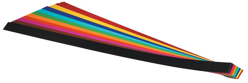 Folia vlechtstroken 50 x 1,5 cm, pak van 200 stuks in geassorteerde kleuren afbeelding