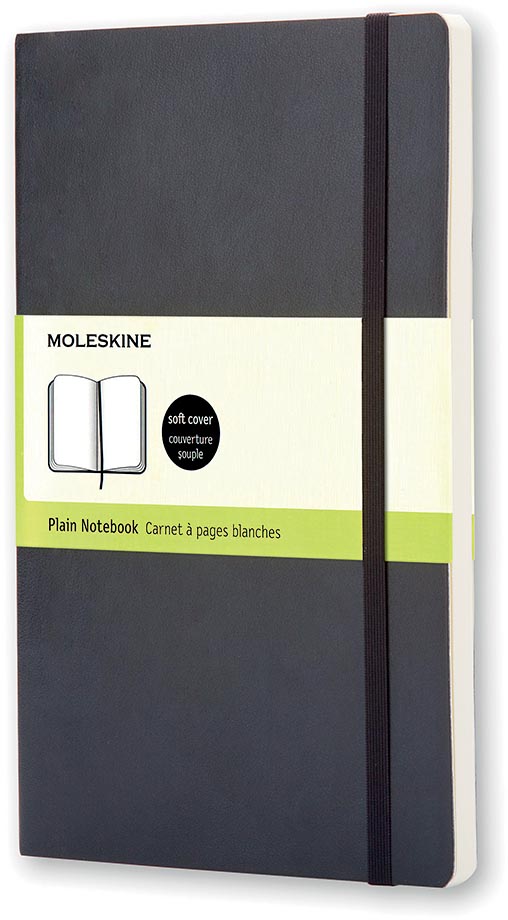 Moleskine notitieboek, ft 9 x 14 cm, effen, soepele cover, 192 bladzijden, zwart afbeelding