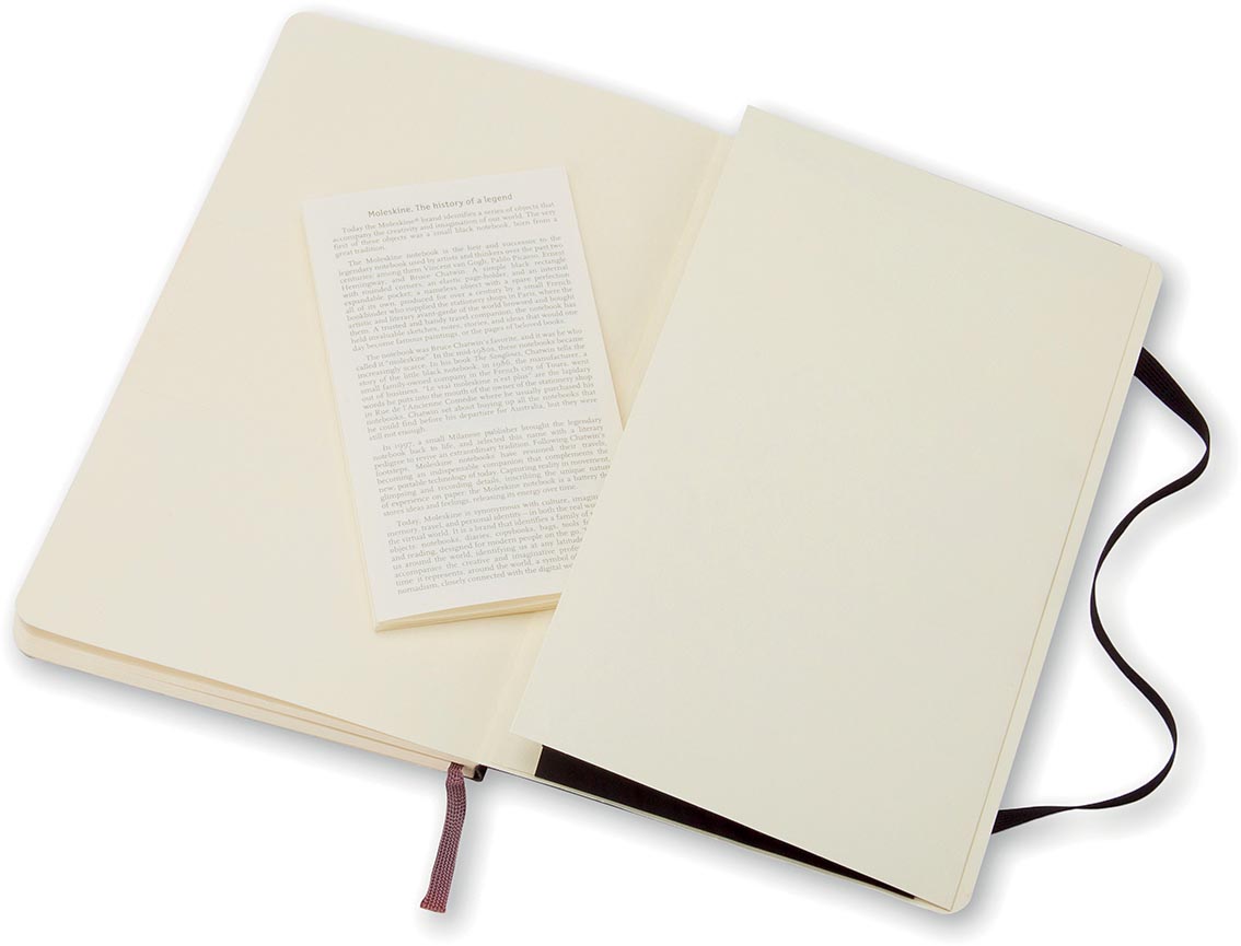 Moleskine notitieboek, ft 13 x 21 cm, gelijnd, soepele cover, 192 bladzijden, zwart-3