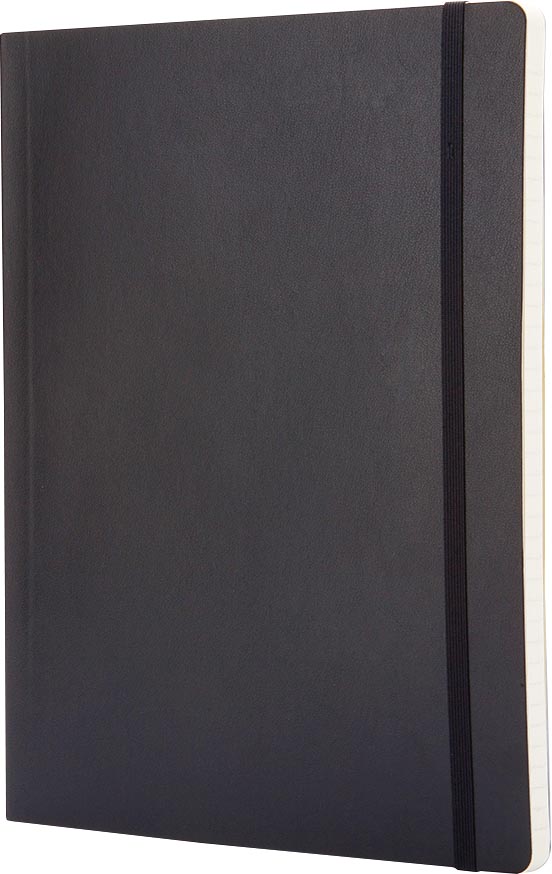 Moleskine notitieboek, ft 19 x 25 cm, gelijnd, soepele cover, 192 blad, zwart afbeelding