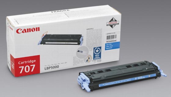 Canon toner 707C, 2.000 pagina's, OEM 9423A004, cyaan