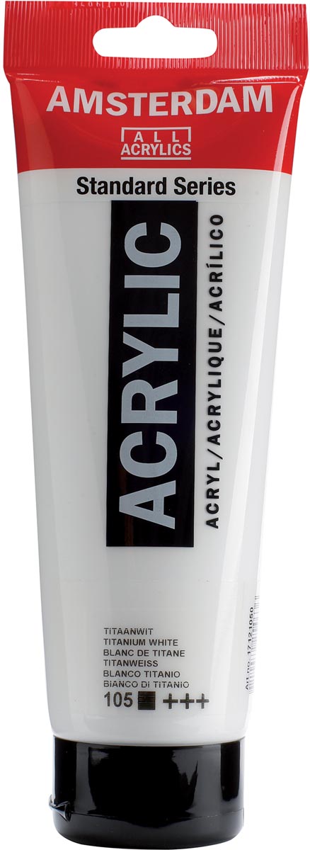 Amsterdam acrylverf tube van 120 ml, titaanwit