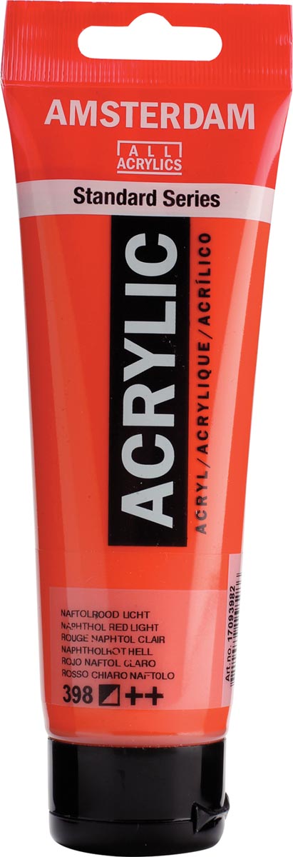 Talens acrylverf Amsterdam naftolrood Licht