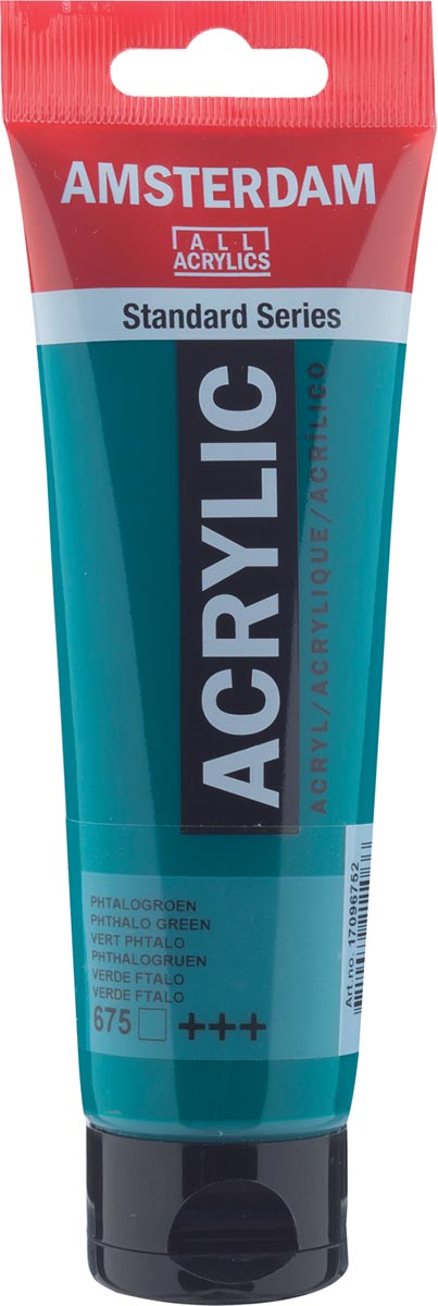Amsterdam acrylverf, tube van 120 ml, Phtalogroen