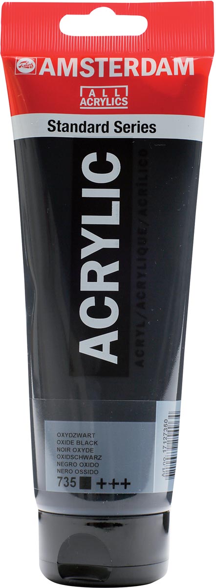 Amsterdam acrylverf tube van 120 ml, oxydzwart