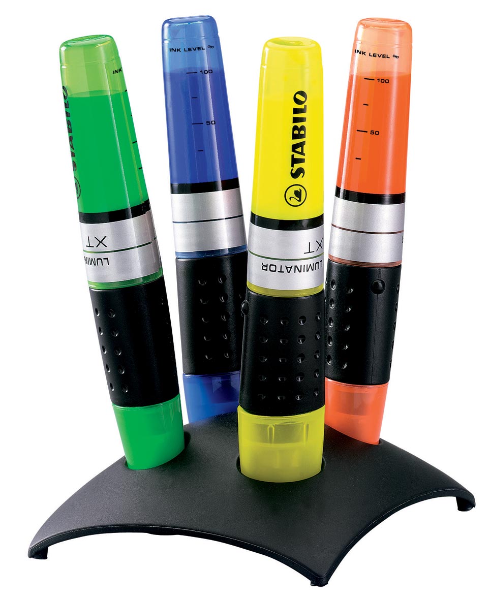 STABILO LUMINATOR markeerstift, deskset van 4 stuks in geassorteerde kleuren afbeelding