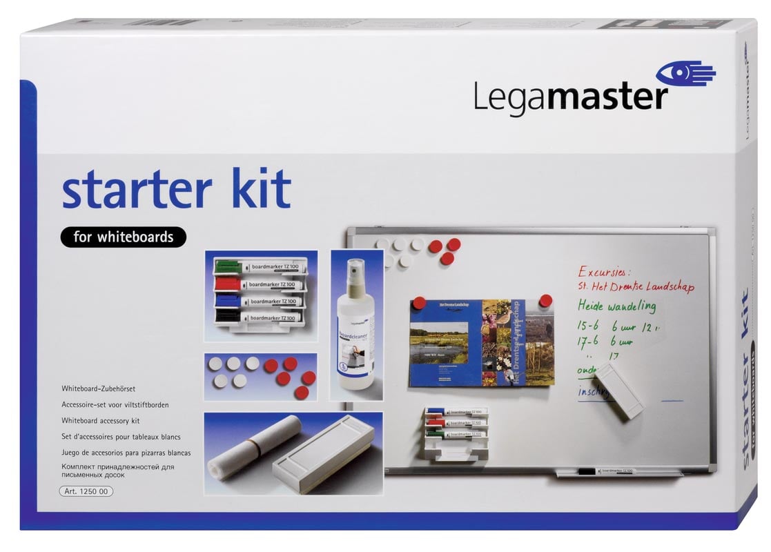 Legamaster starterkit voor whiteboards, doos afbeelding