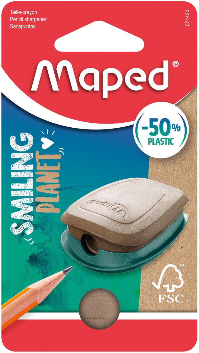 Maped Smiling Planet potloodslijper Pulse, 1-gaats Maped Smiling Planet potloodslijper Pulse, 1-gaats