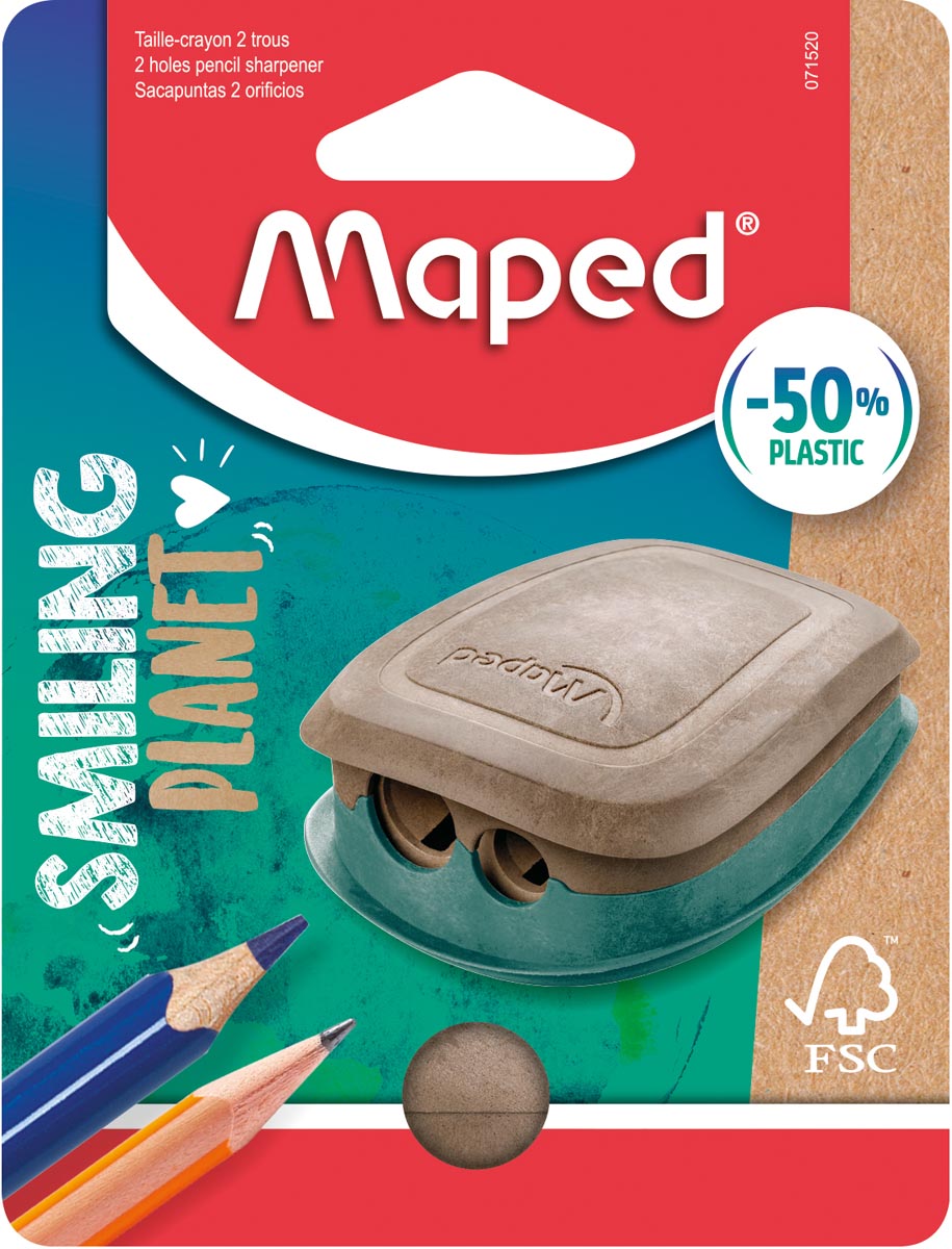 Maped Smiling Planet potloodslijper Pulse, 2-gaats Maped Smiling Planet potloodslijper Pulse, 2-gaats