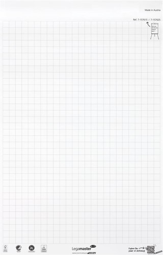 Legamaster flipchartpapier Sketch ECO, ft 98 x 65 cm, geruit, 20 vel, pak van 5 stuks