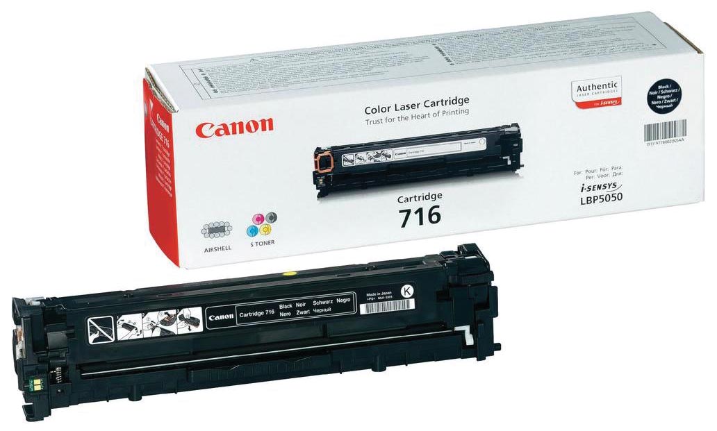 Canon toner 716BK, 2.300 pagina's, OEM 1980B002, zwart