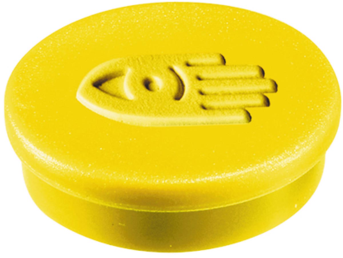 Legamaster magneet, diameter 20 mm, geel, pak van 10 stuks Legamaster magneet, diameter 20 mm, geel, pak van 10 stuks