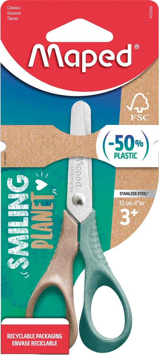 Maped Smiling Planet schaar Vivo, 12 cm Maped Smiling Planet schaar Vivo, 12 cm
