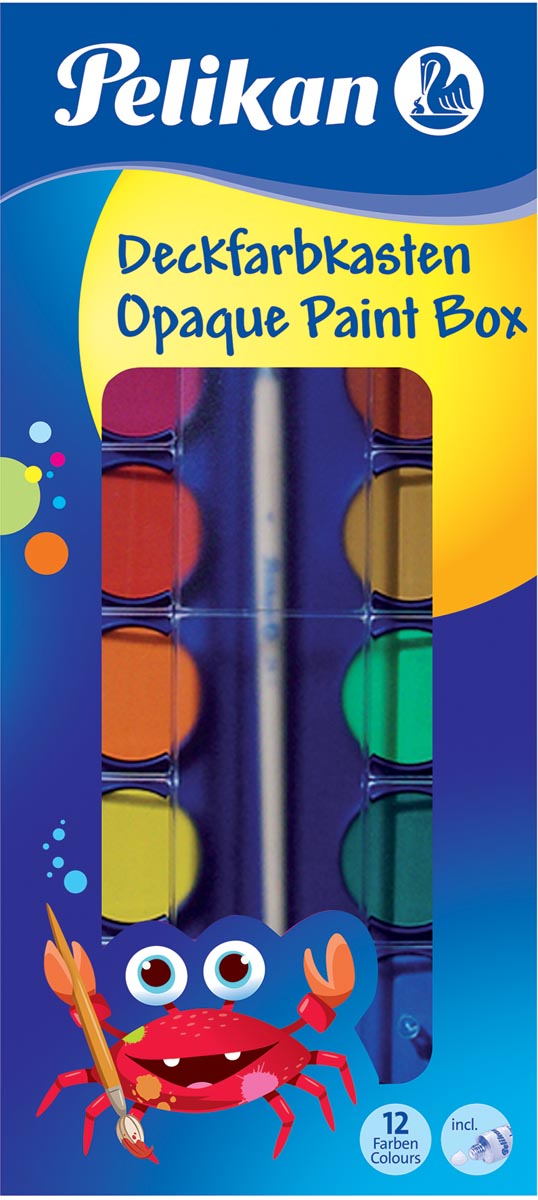 Pelikan verfdoos plakkaatverf Paintbox 12 napjes