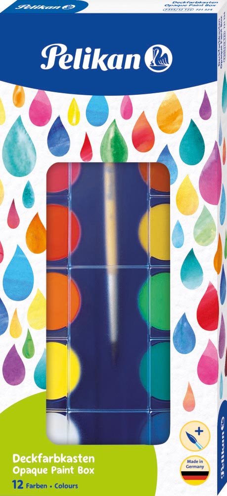 Pelikan verfdoos plakkaatverf Paintbox 12 napjes afbeelding
