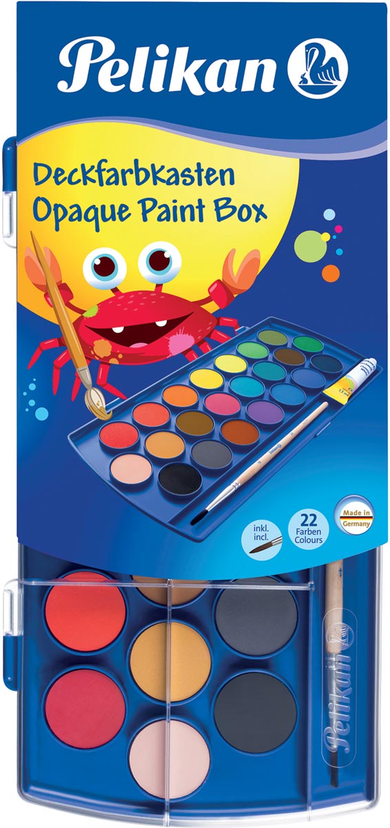 Pelikan verfdoos plakkaatverf Paintbox 22 napjes