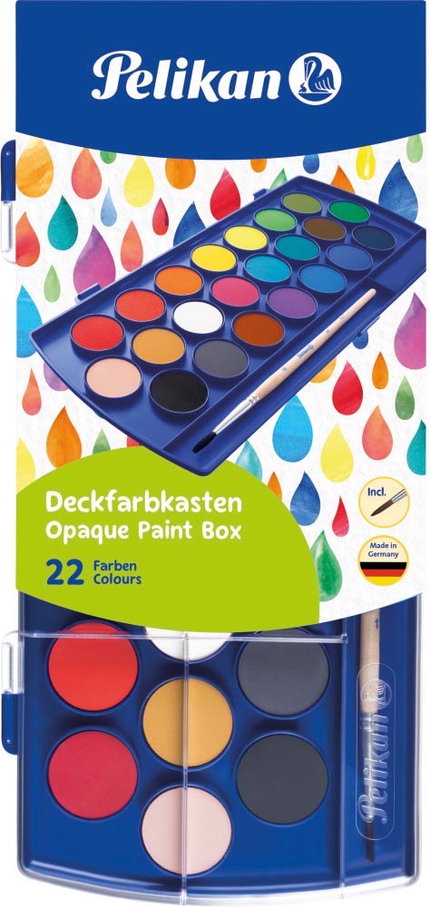 Pelikan verfdoos plakkaatverf Paintbox 22 napjes afbeelding