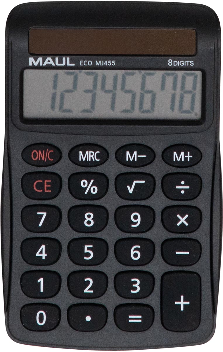 MAUL bureaurekenmachine ECO MJ 455, zwart afbeelding