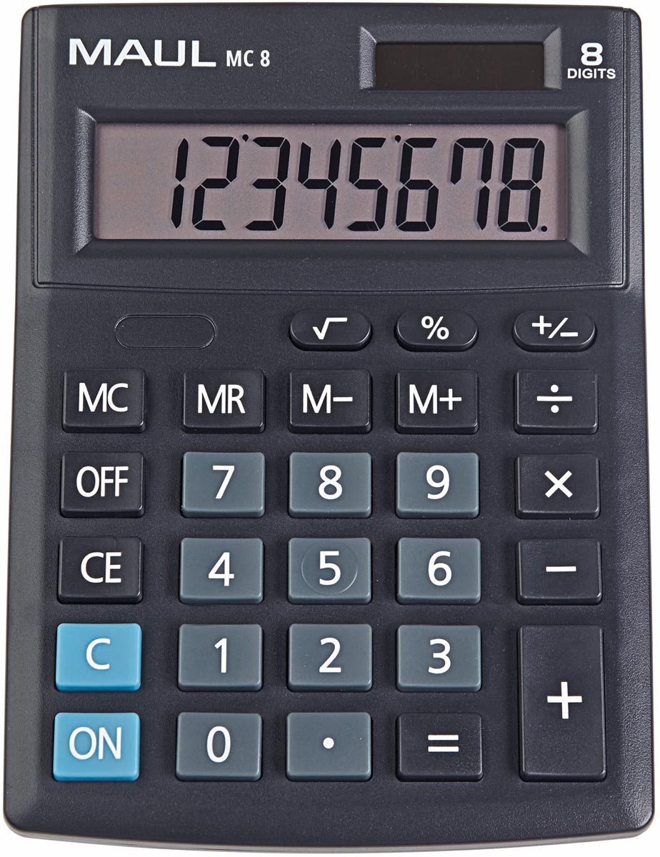 MAUL bureaurekenmachine MC 8, zwart MAUL bureaurekenmachine MC 8, zwart