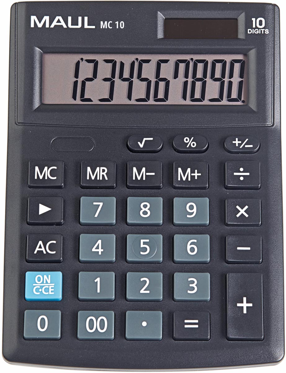MAUL bureaurekenmachine MC 10, zwart MAUL bureaurekenmachine MC 10, zwart