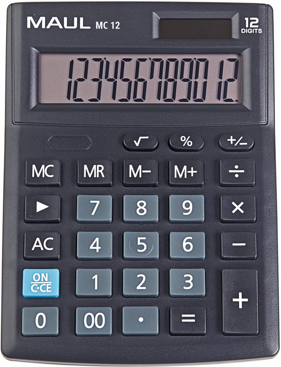 MAUL bureaurekenmachine MC 12, zwart MAUL bureaurekenmachine MC 12, zwart