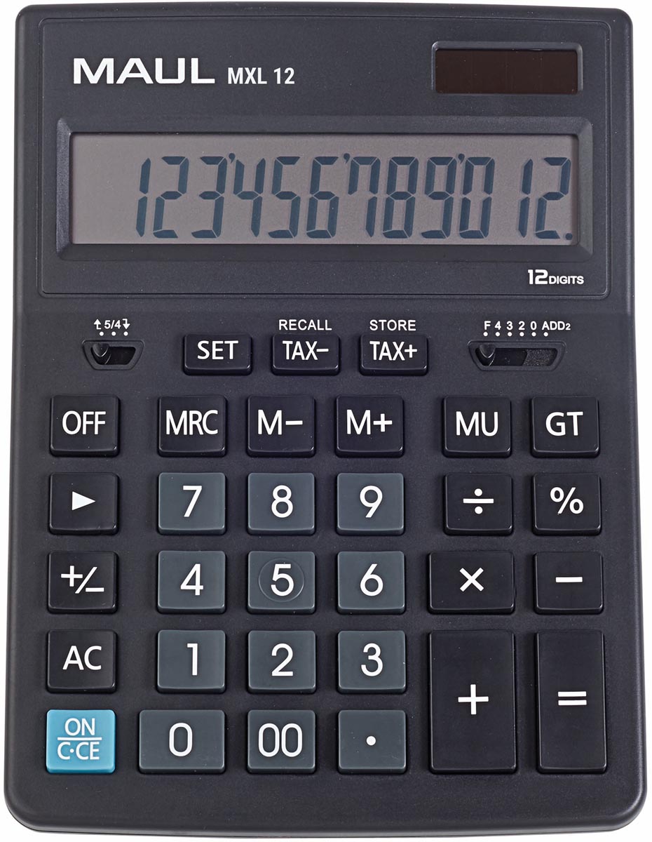 MAUL bureaurekenmachine MXL 12, zwart MAUL bureaurekenmachine MXL 12, zwart
