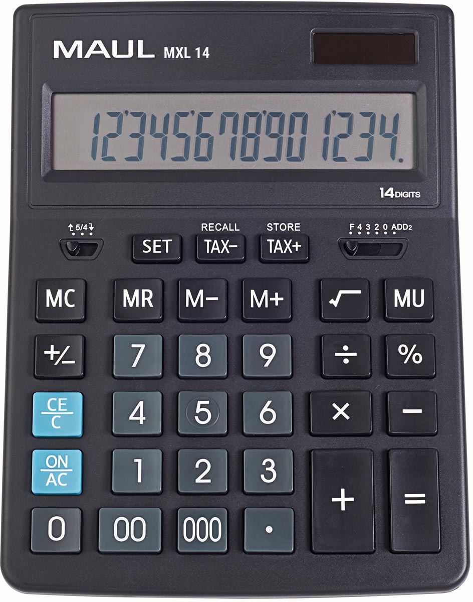 MAUL bureaurekenmachine MXL 14, zwart MAUL bureaurekenmachine MXL 14, zwart