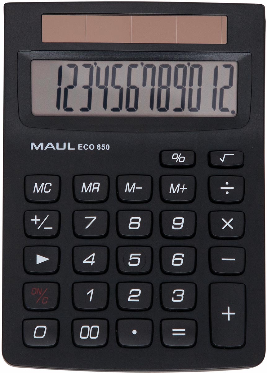 MAUL bureaurekenmachine ECO 650, zwart MAUL bureaurekenmachine ECO 650, zwart
