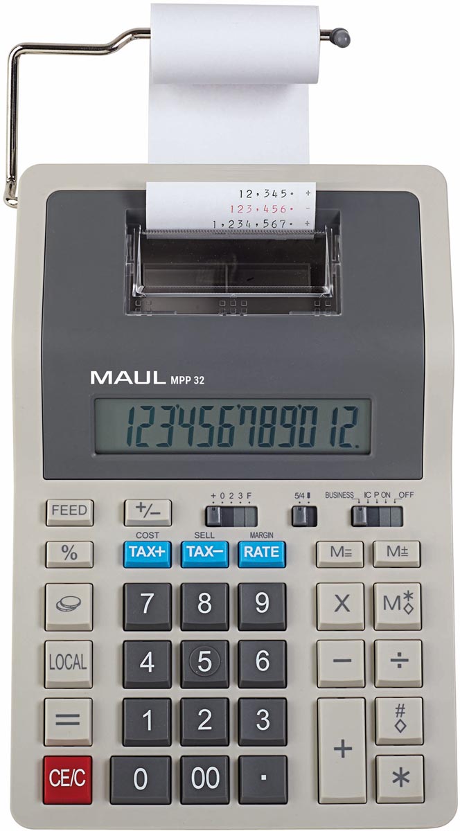 MAUL bureaurekenmachine met telrol MPP 32 MAUL bureaurekenmachine met telrol MPP 32