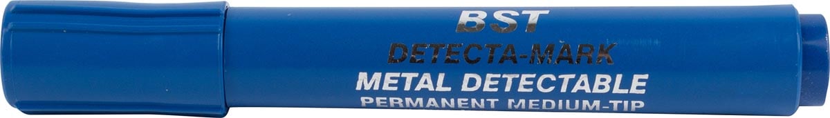 BST detecteerbare permanente marker voedingsindustrie blauw doos van 10 stuks