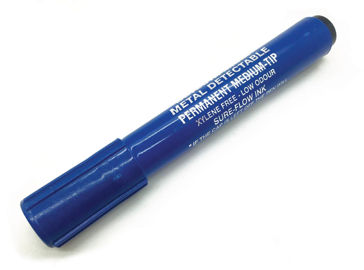 BST detecteerbare permanente marker, voedingsindustrie, zwart, doos van 10 stuks afbeelding