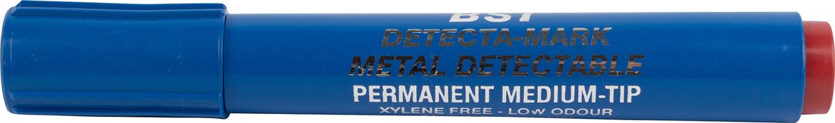 BST detecteerbare permanente marker voedingsindustrie rood doos van 10 stuks
