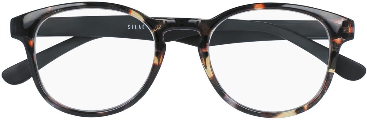SILAC Turtle & Wood leesbril, turtle polycarbonate met veren in houtimitatie, +1,00