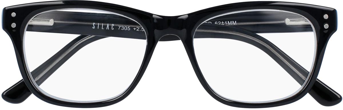 SILAC New Black leesbril, zwart polycarbonaat, +2.00 SILAC New Black leesbril, zwart polycarbonaat, +2.00