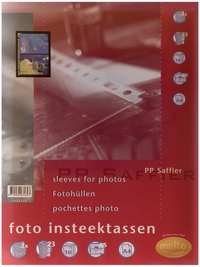 Multo geperforeerde showtas voor foto&apos;s ft A5, 2 vakken, pak van 10 stuks afbeelding
