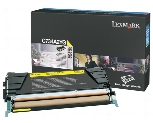 Lexmark Toner Kit geel return program - 6000 pagina's - C734A1YG