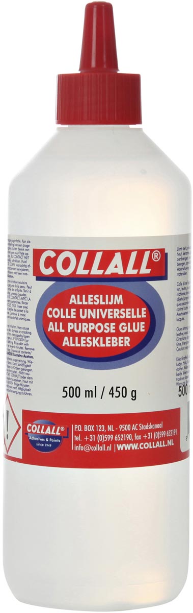 Collall alleslijm, flacon van 500 ml, transparant