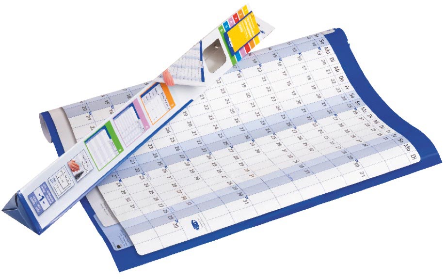Legamaster jaarplanner 2027, gelamineerd karton, opgerold, ft 60 x 90 cm