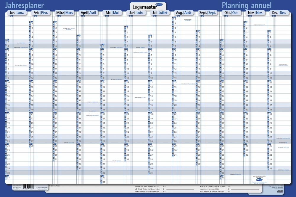 LEGAMASTER JAARPLANNER 2023 60X90