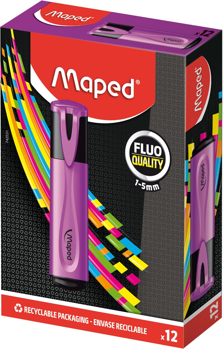 Maped markeerstift Fluo&apos;Peps paars afbeelding
