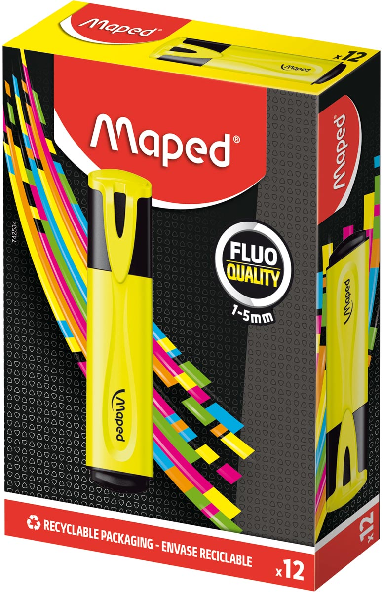 Maped markeerstift Fluo&apos;Peps Classic geel afbeelding