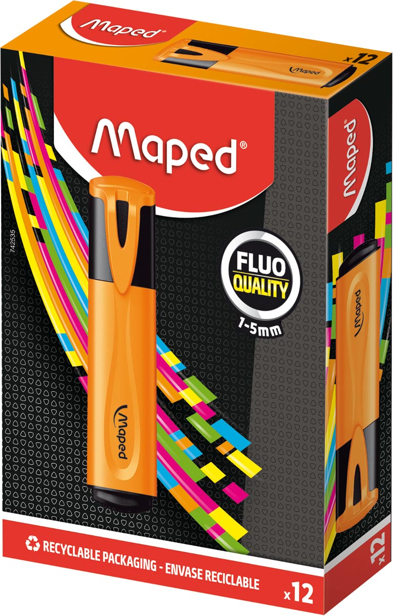 Maped markeerstift Fluo&apos;Peps Classic oranje afbeelding