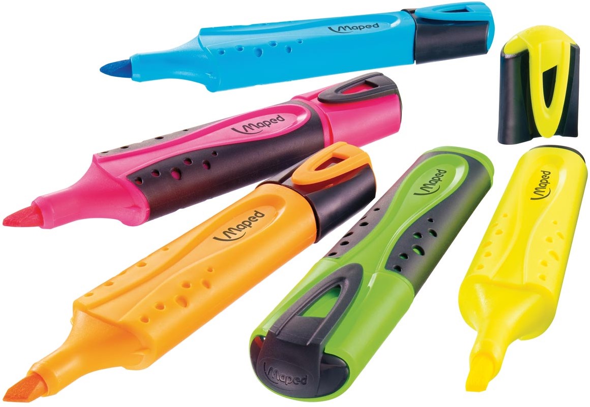 Maped Fluo'Peps Max markeerstift (Pack van 4 in verschillende kleuren